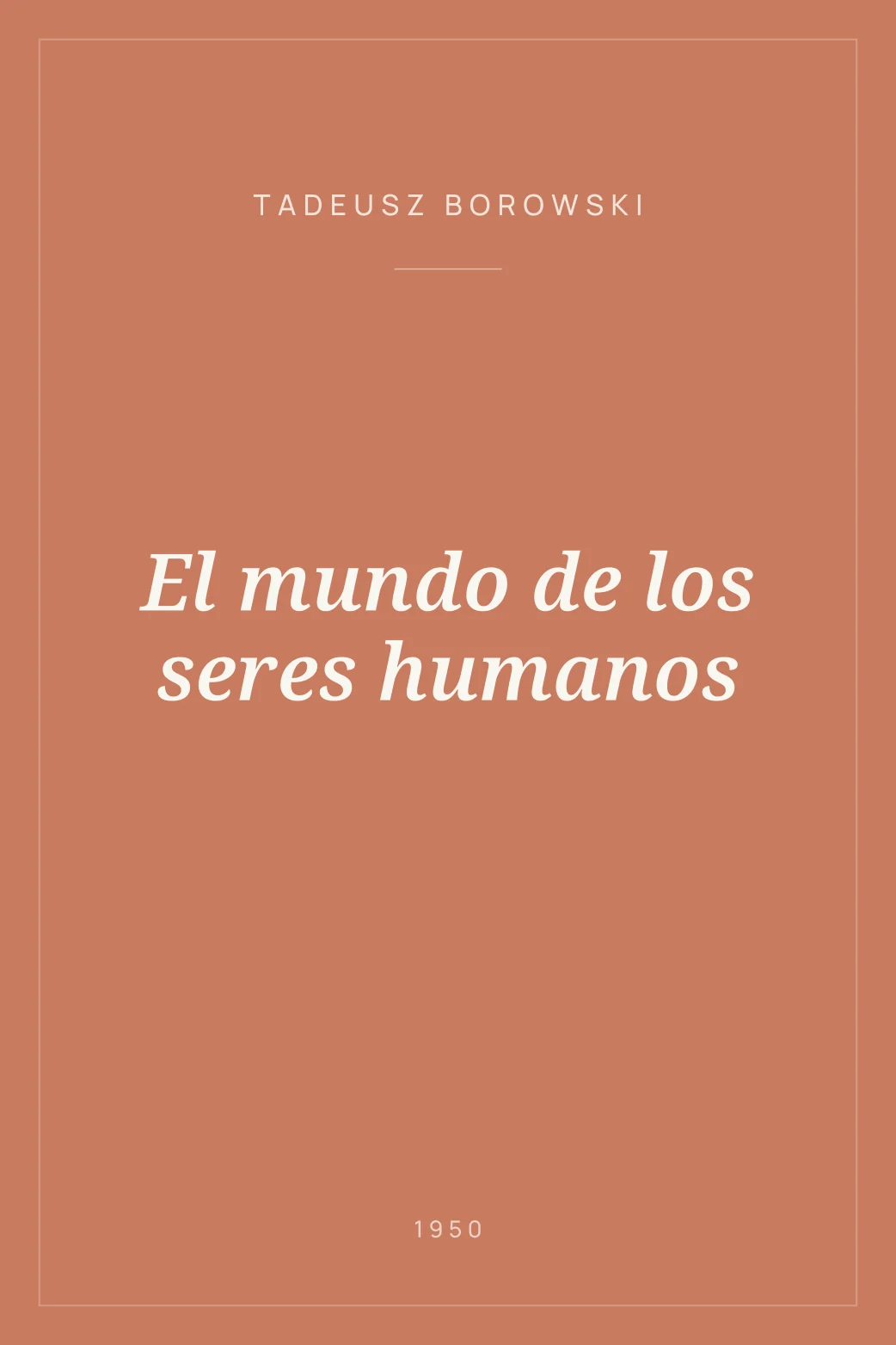 Portada de El mundo de los seres humanos