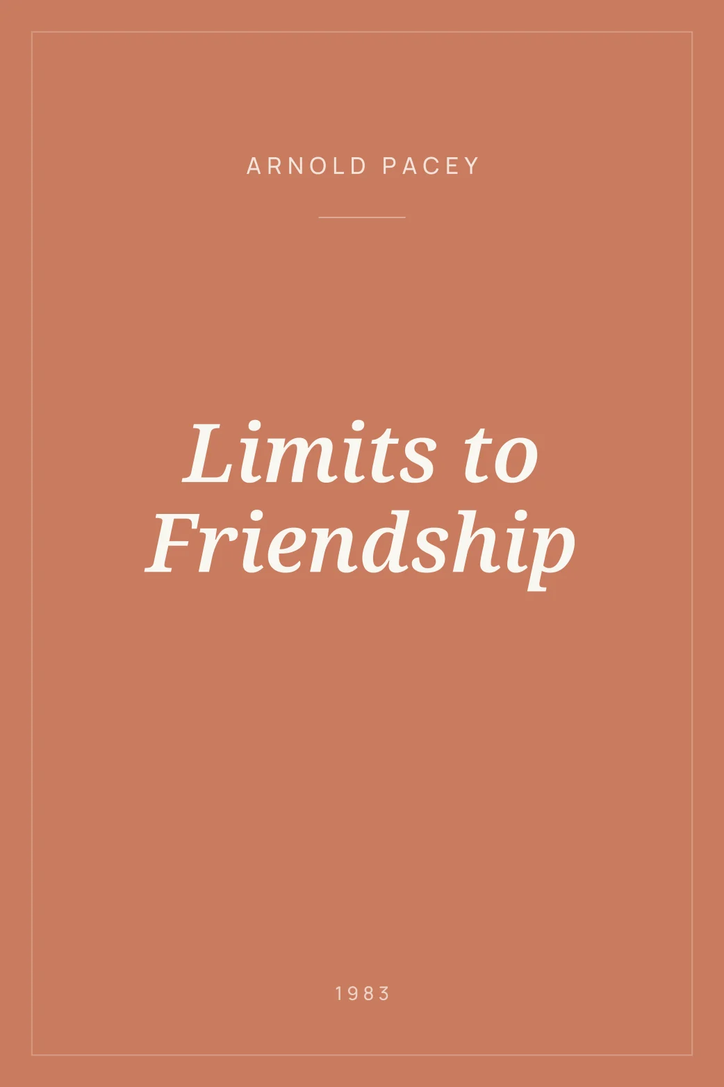 Portada de Limits to Friendship