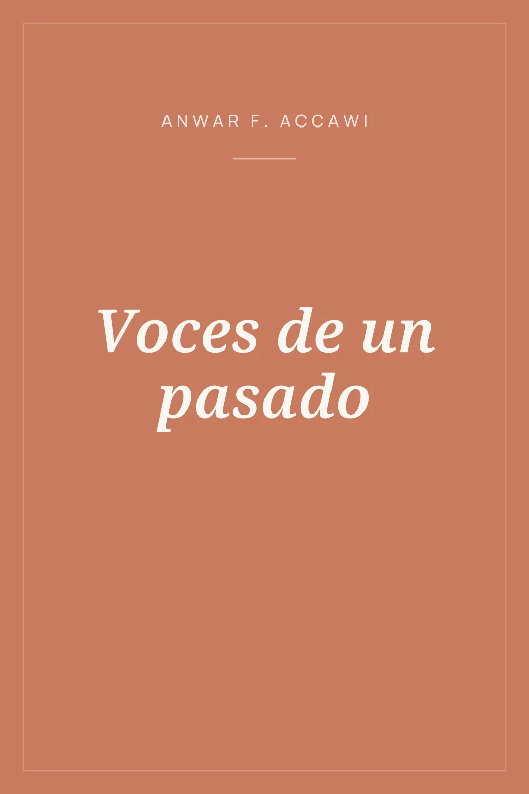 Portada de Voces de un pasado