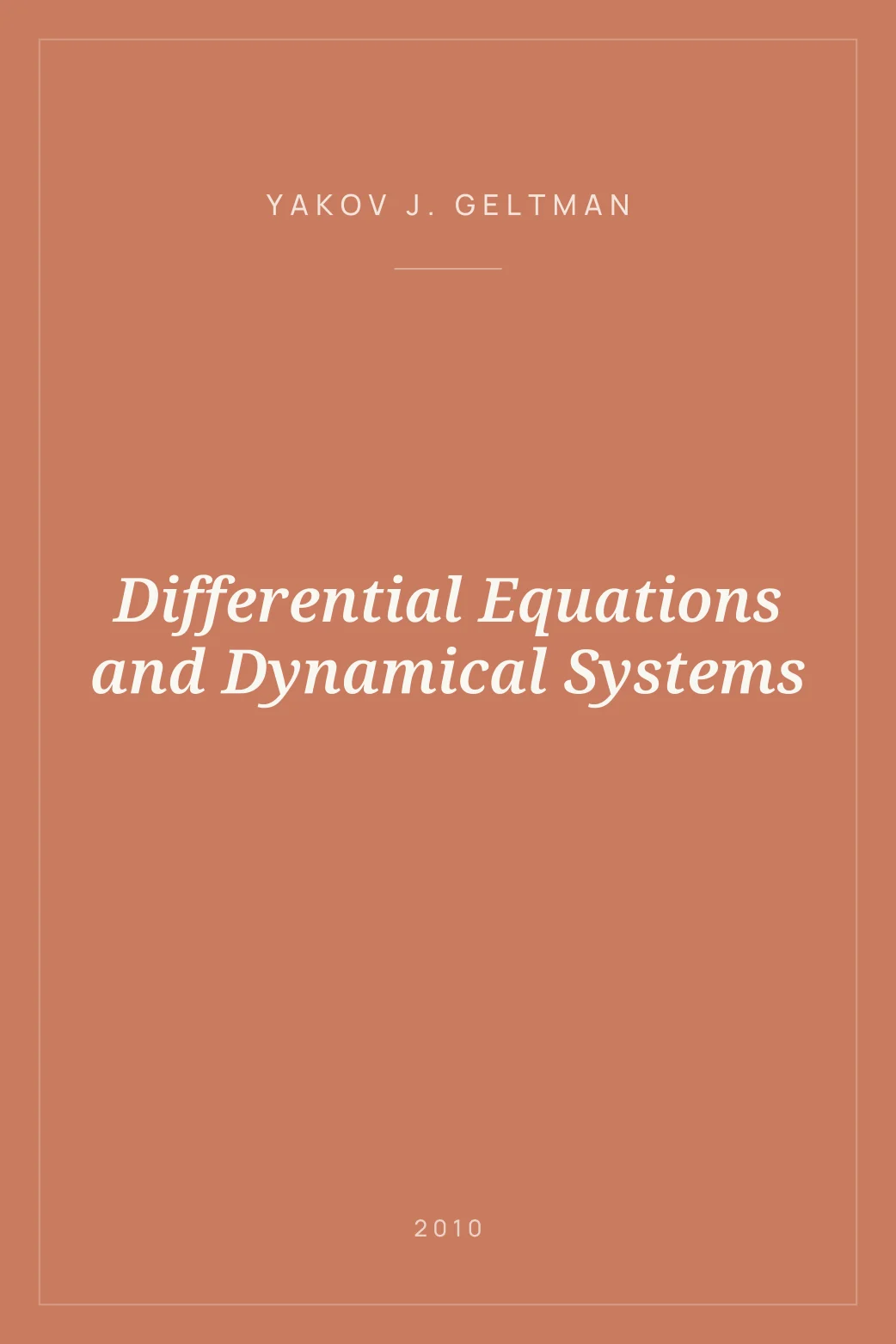 Portada de Differential Equations and Dynamical Systems