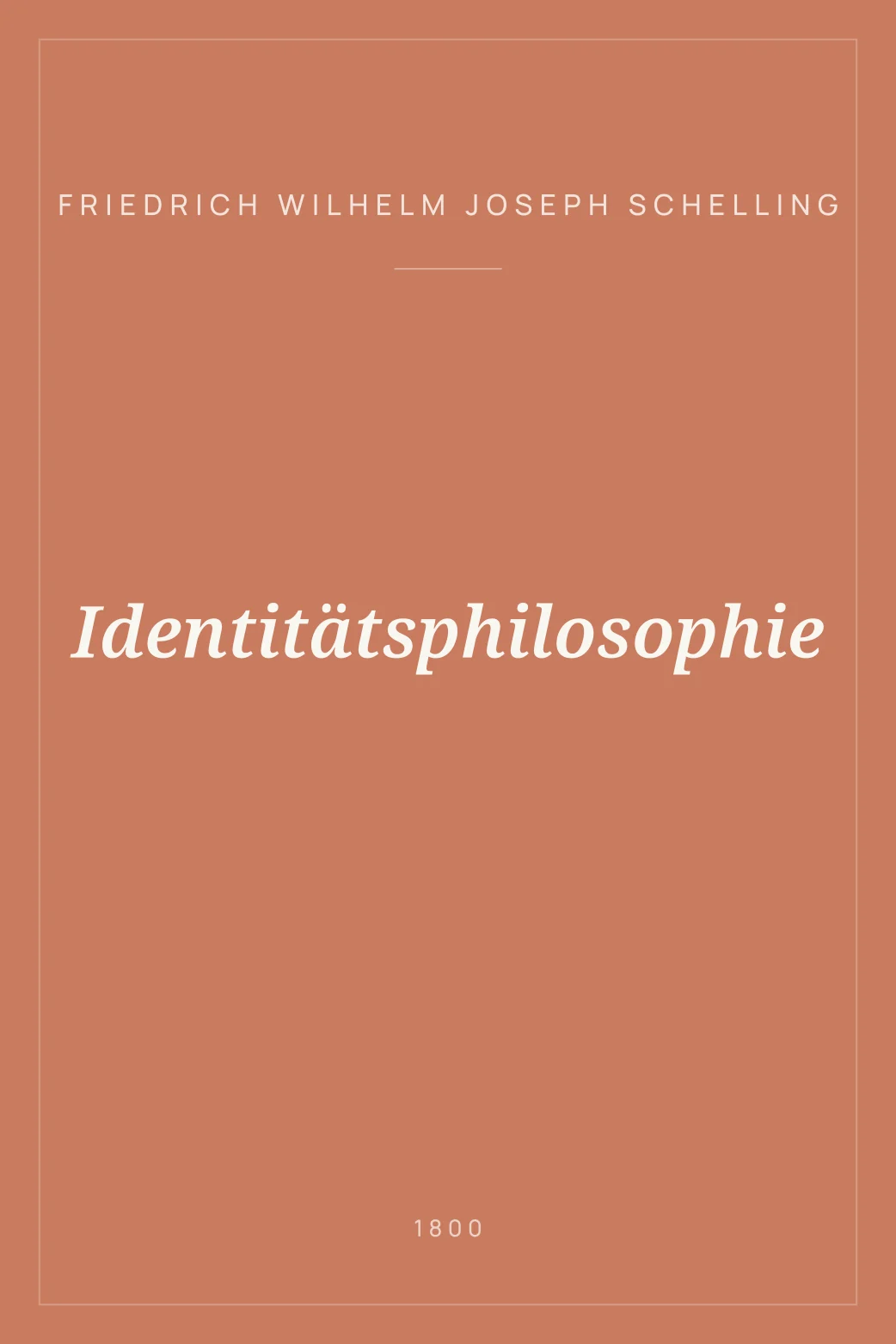 Portada de Identitätsphilosophie