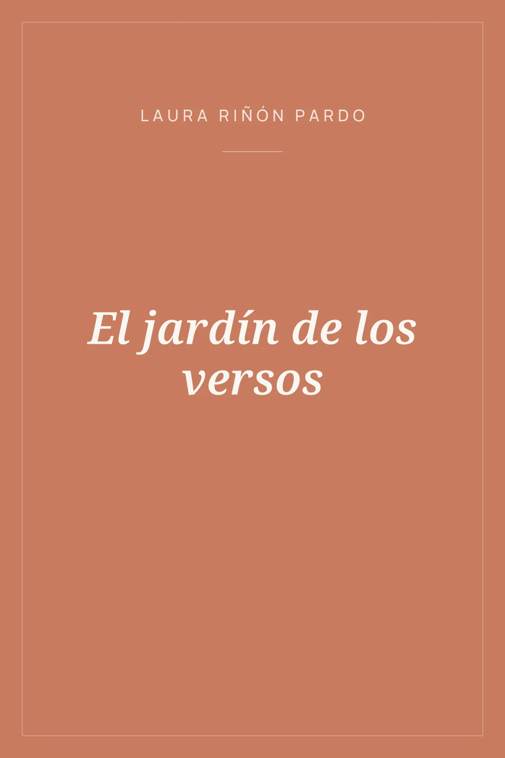 Portada de El jardín de los versos