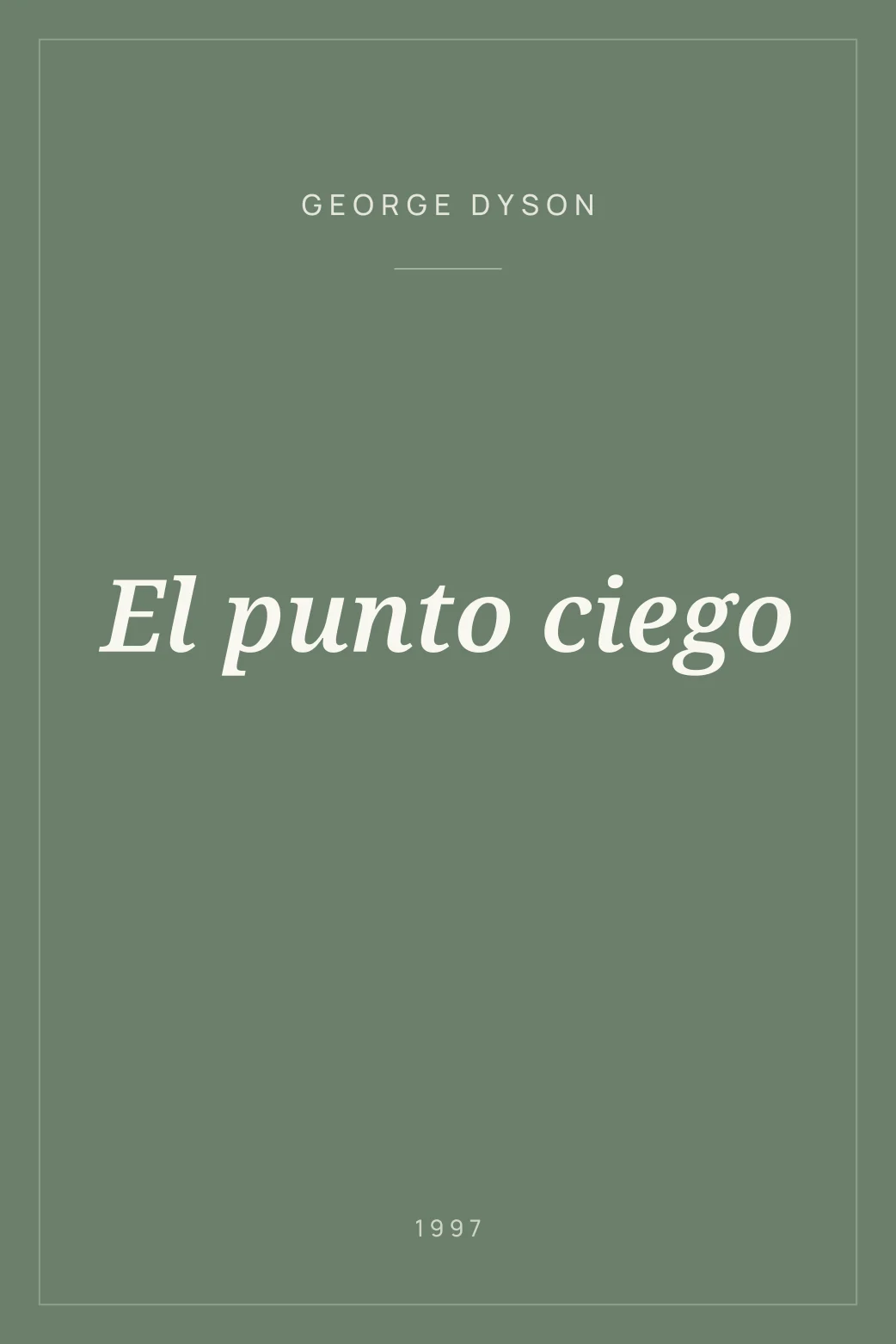 Portada de El punto ciego