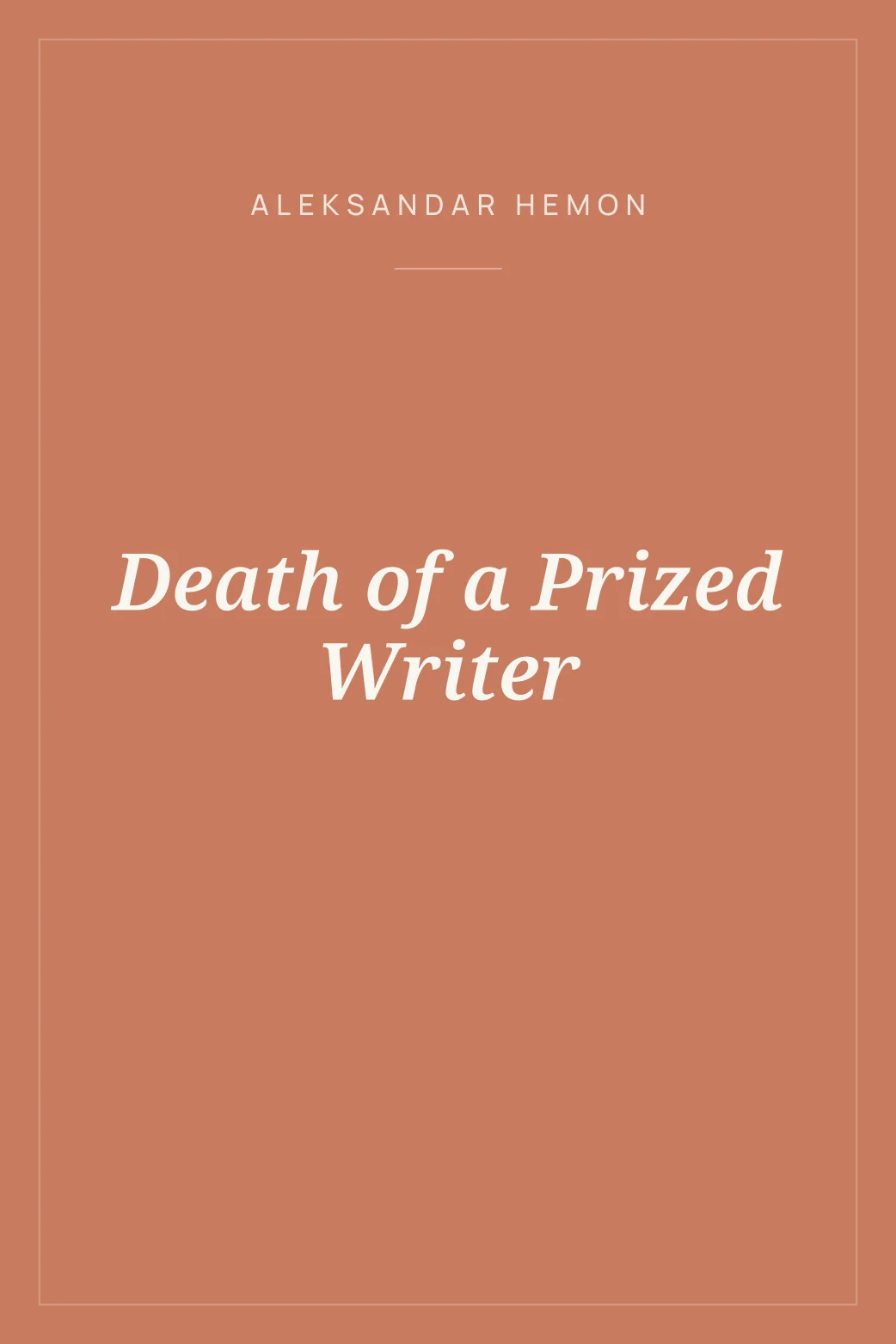 Portada de Death of a Prized Writer