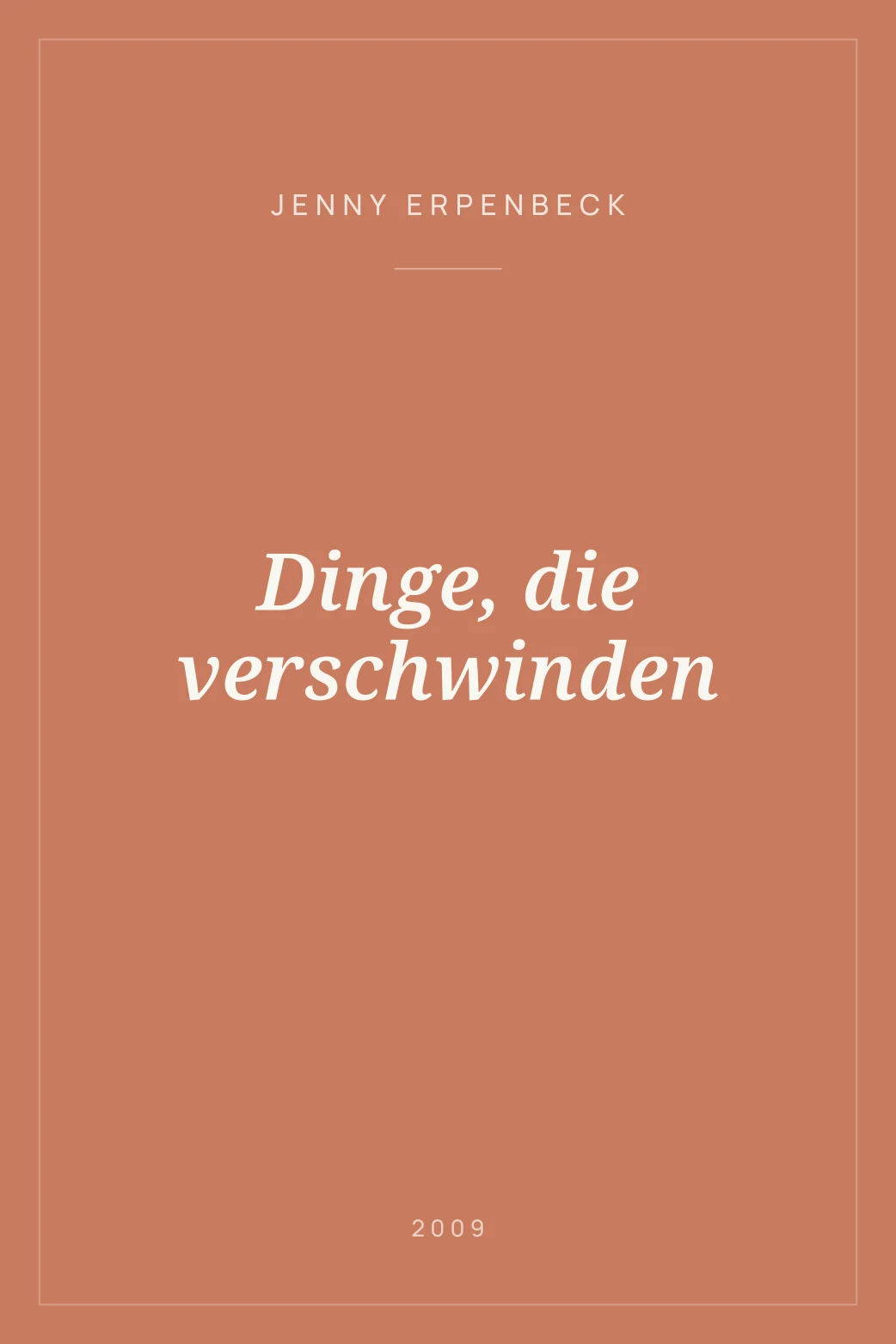 Portada de Dinge, die verschwinden