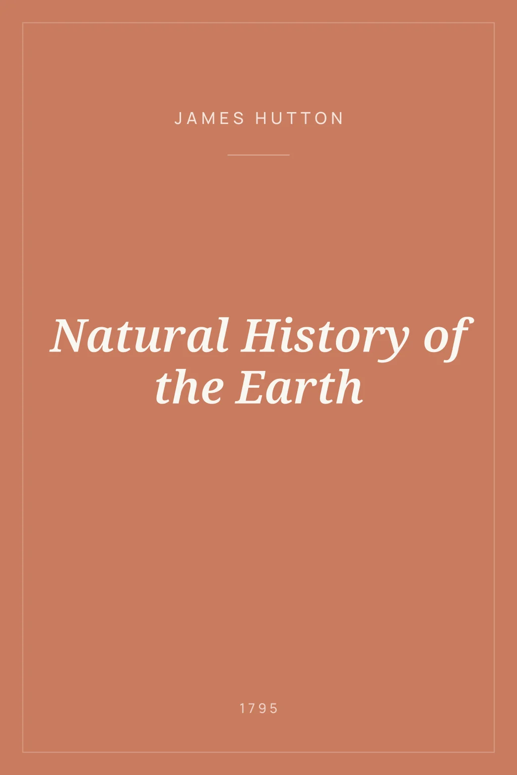 Portada de Natural History of the Earth