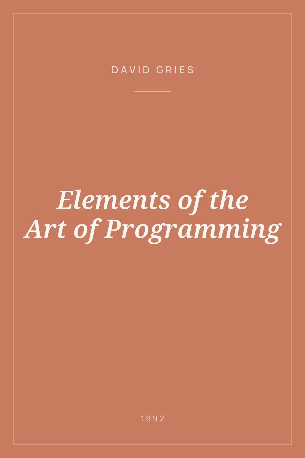 Portada de Elements of the Art of Programming