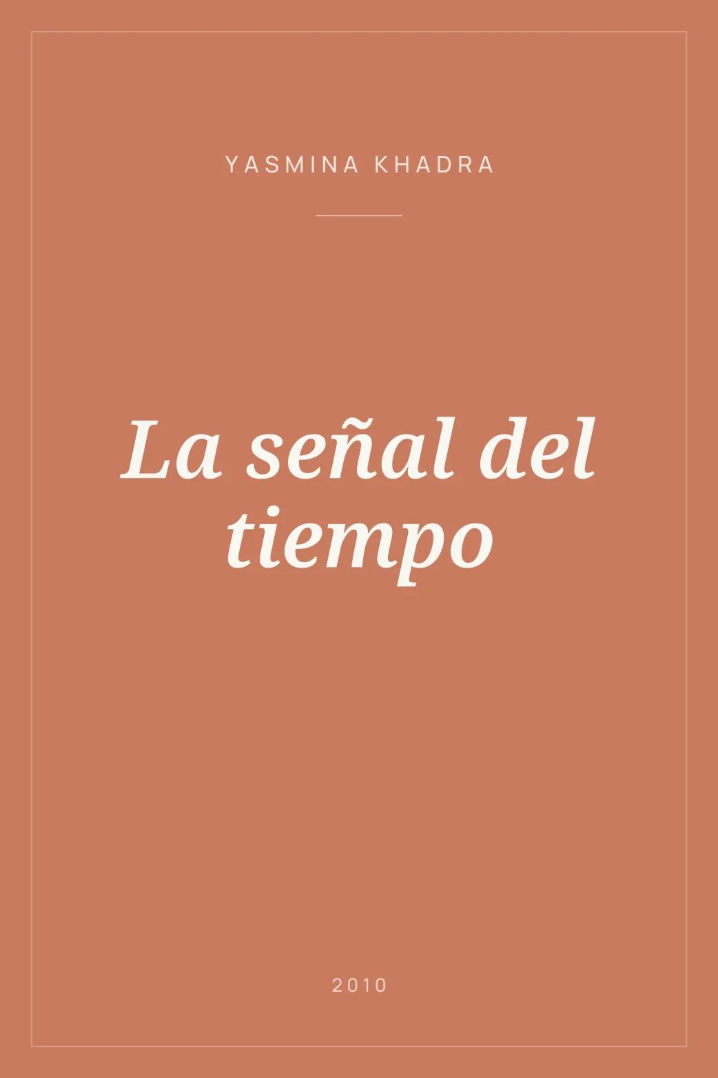 Portada de La señal del tiempo