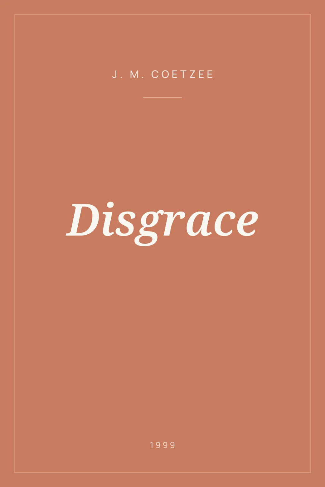 Portada de Disgrace