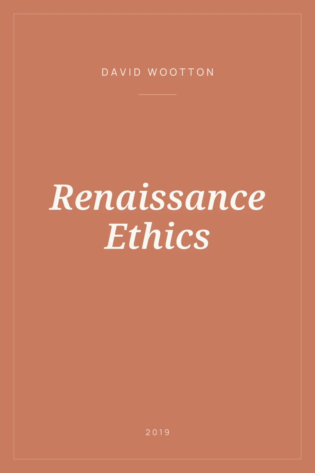 Portada de Renaissance Ethics