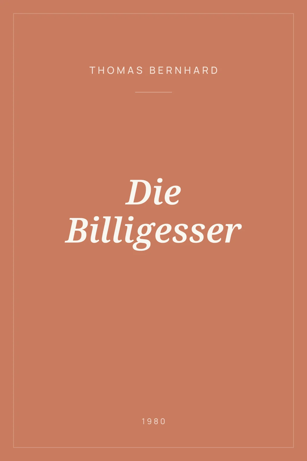 Portada de Die Billigesser
