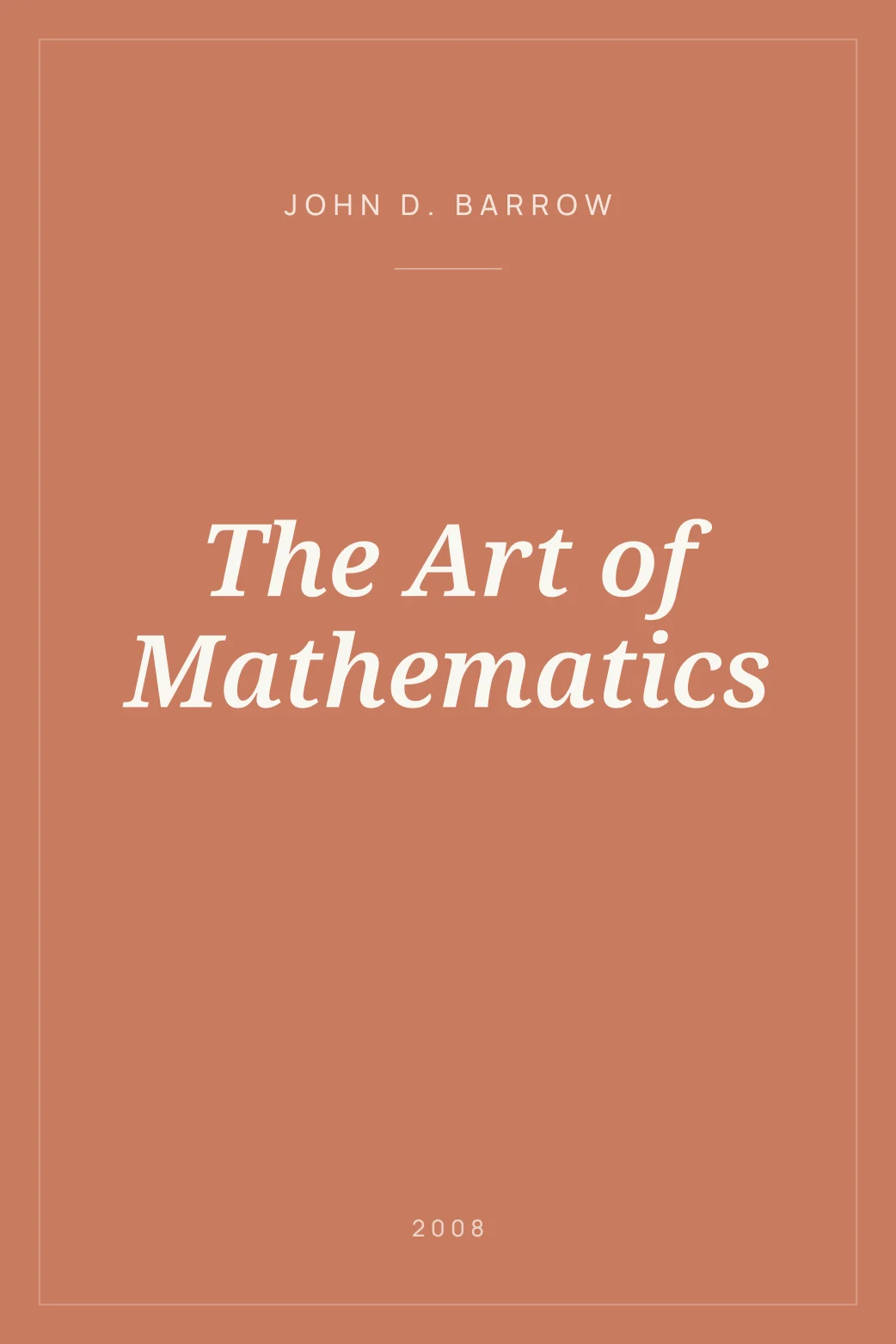 Portada de The Art of Mathematics