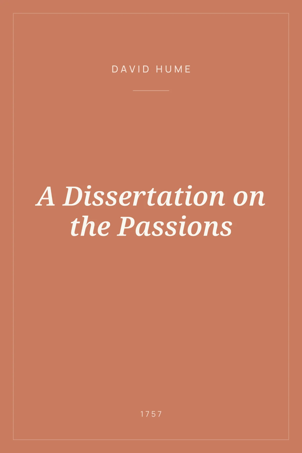 Portada de A Dissertation on the Passions