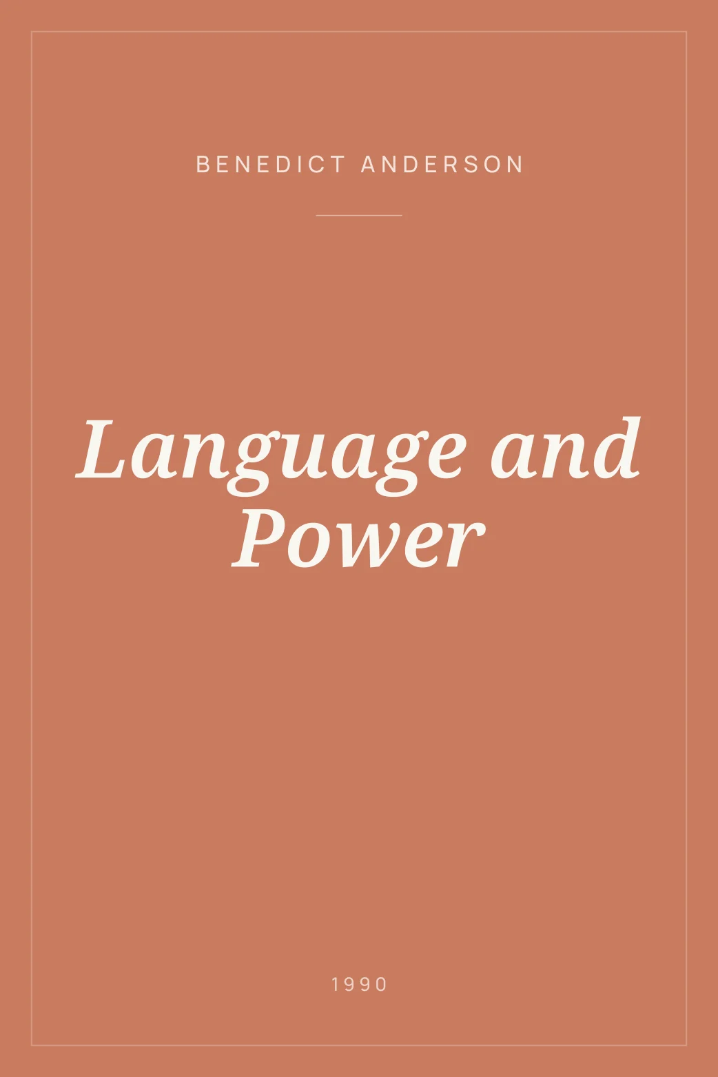 Portada de Language and Power