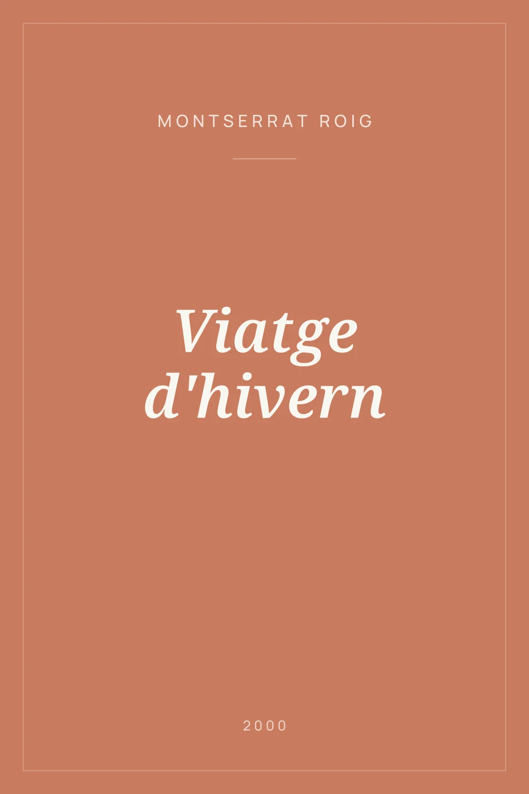 Portada de Viatge d'hivern