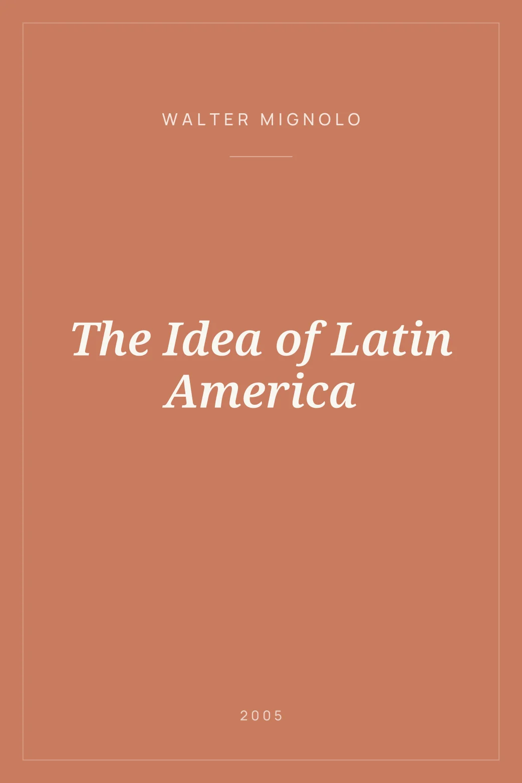 Portada de The Idea of Latin America