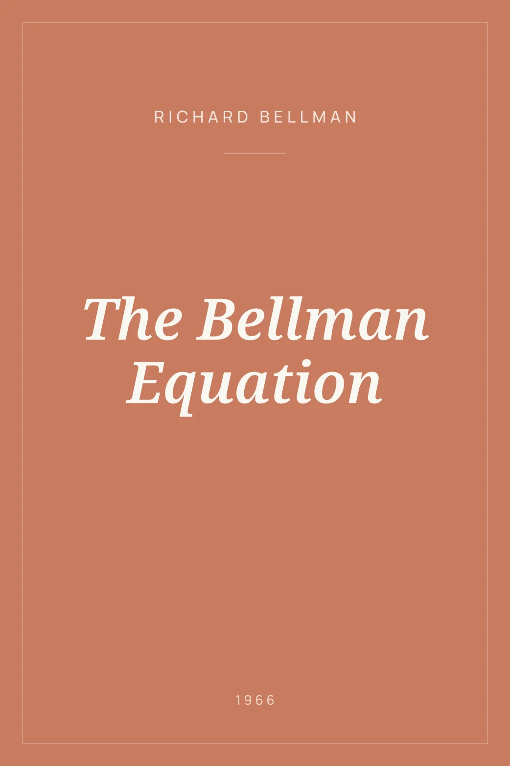 Portada de The Bellman Equation