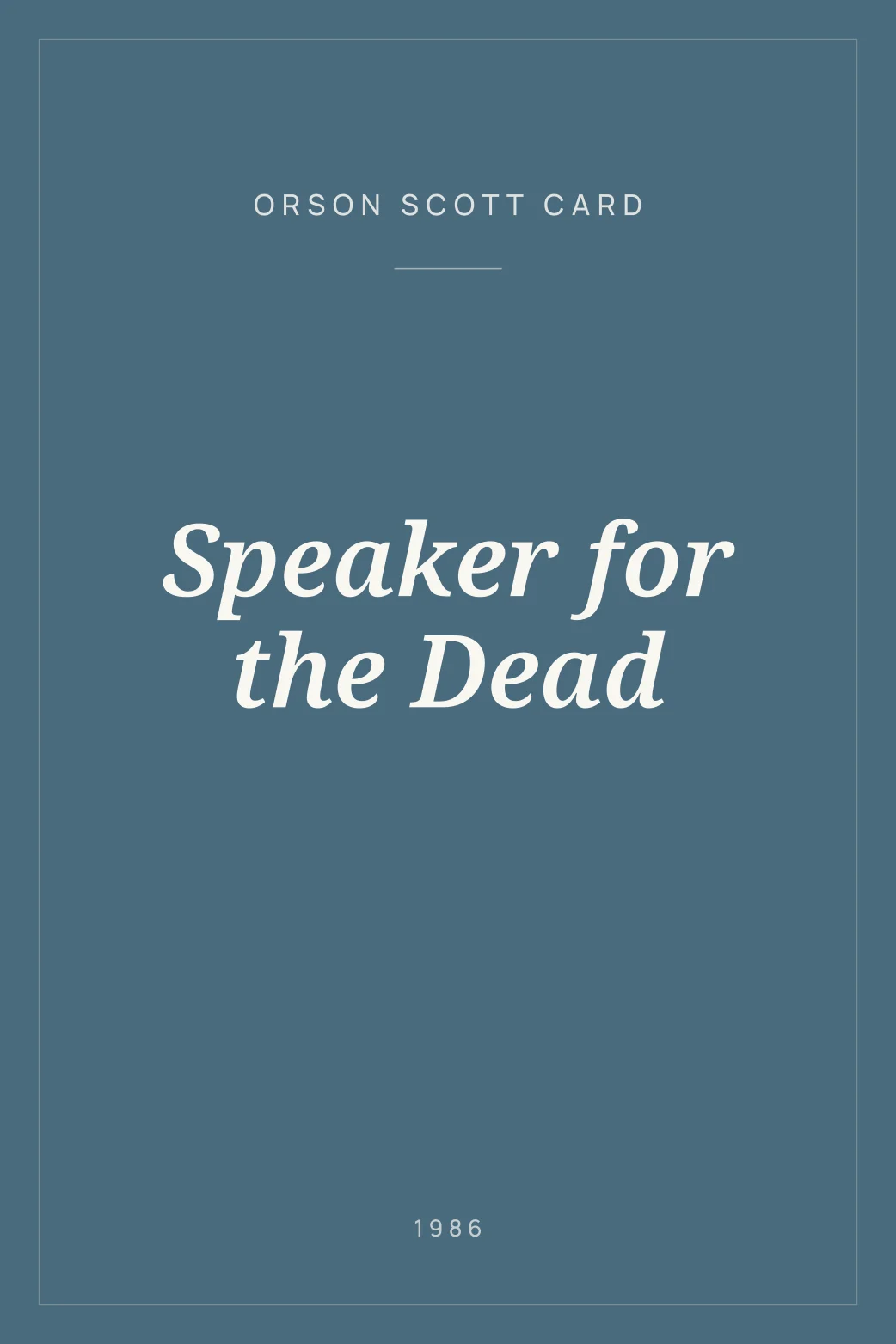 Portada de Speaker for the Dead
