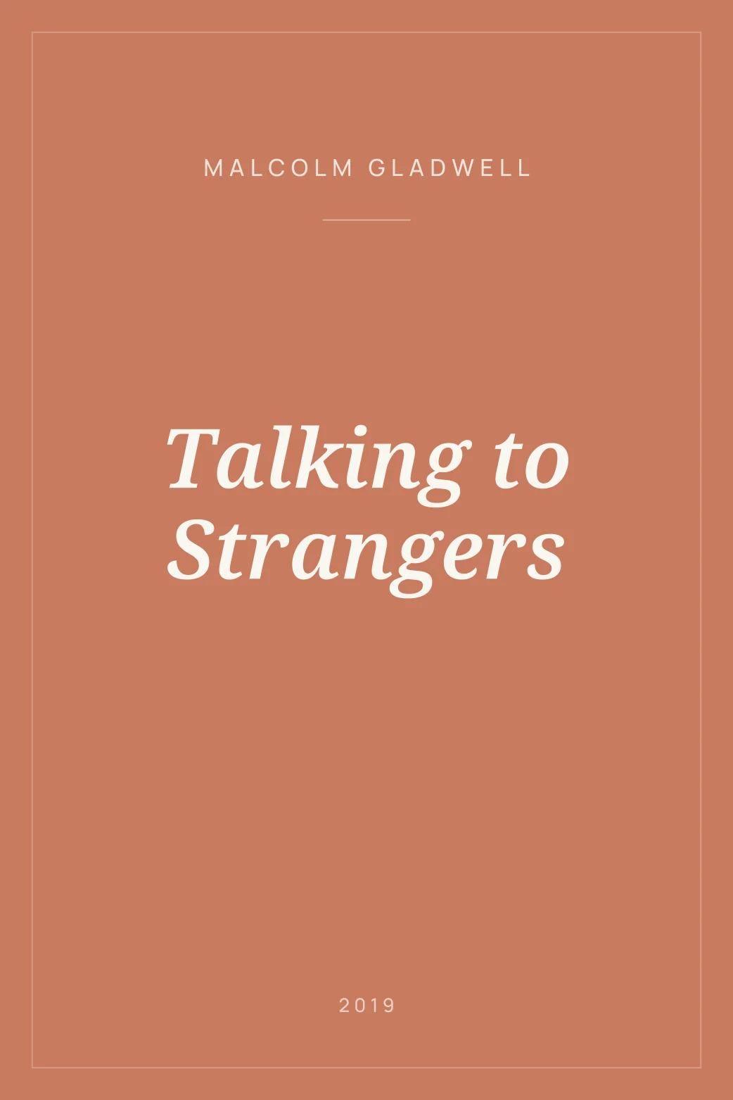 Portada de Talking to Strangers