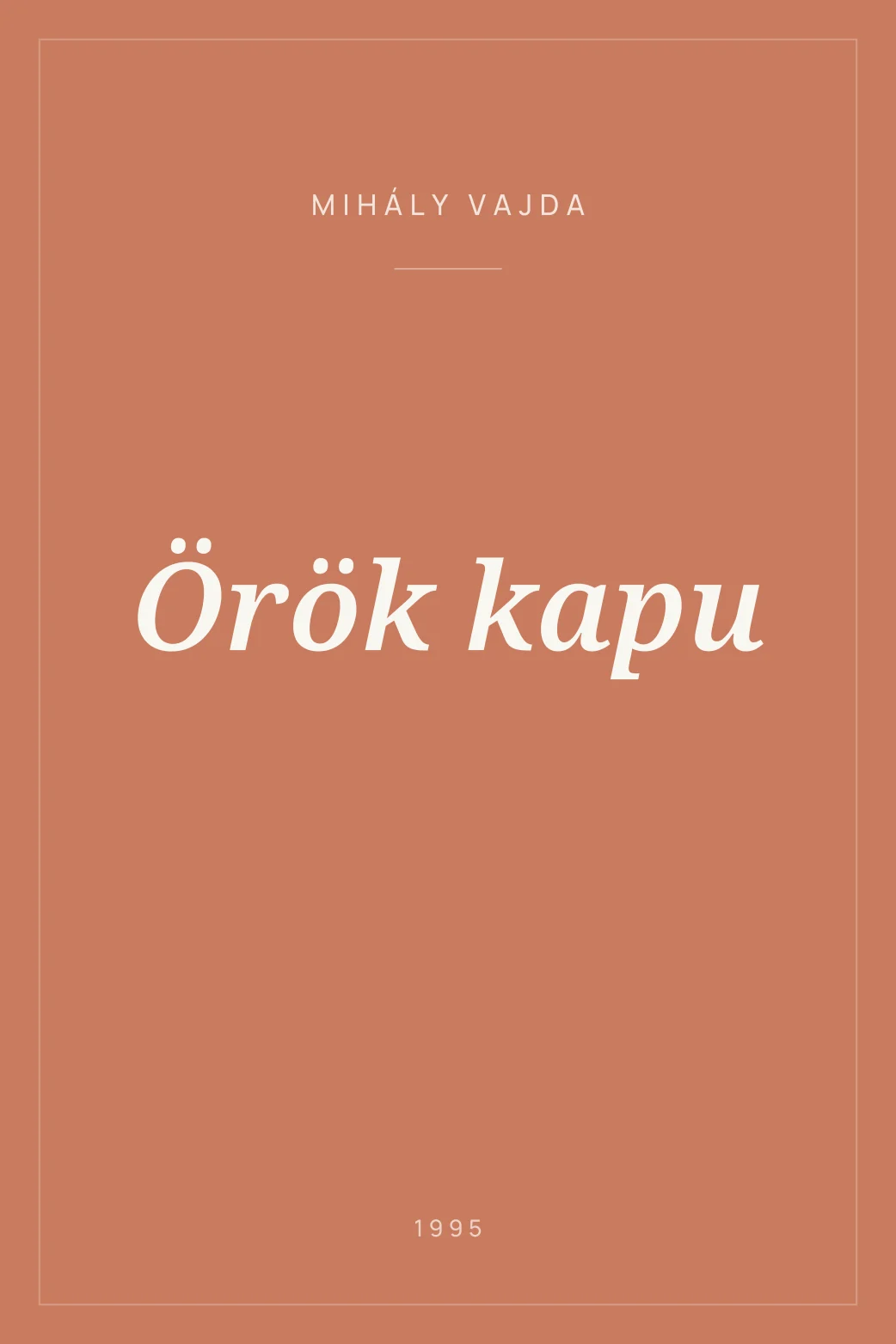 Portada de Örök kapu