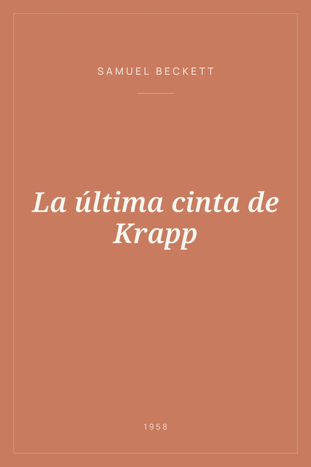 Portada de La última cinta de Krapp