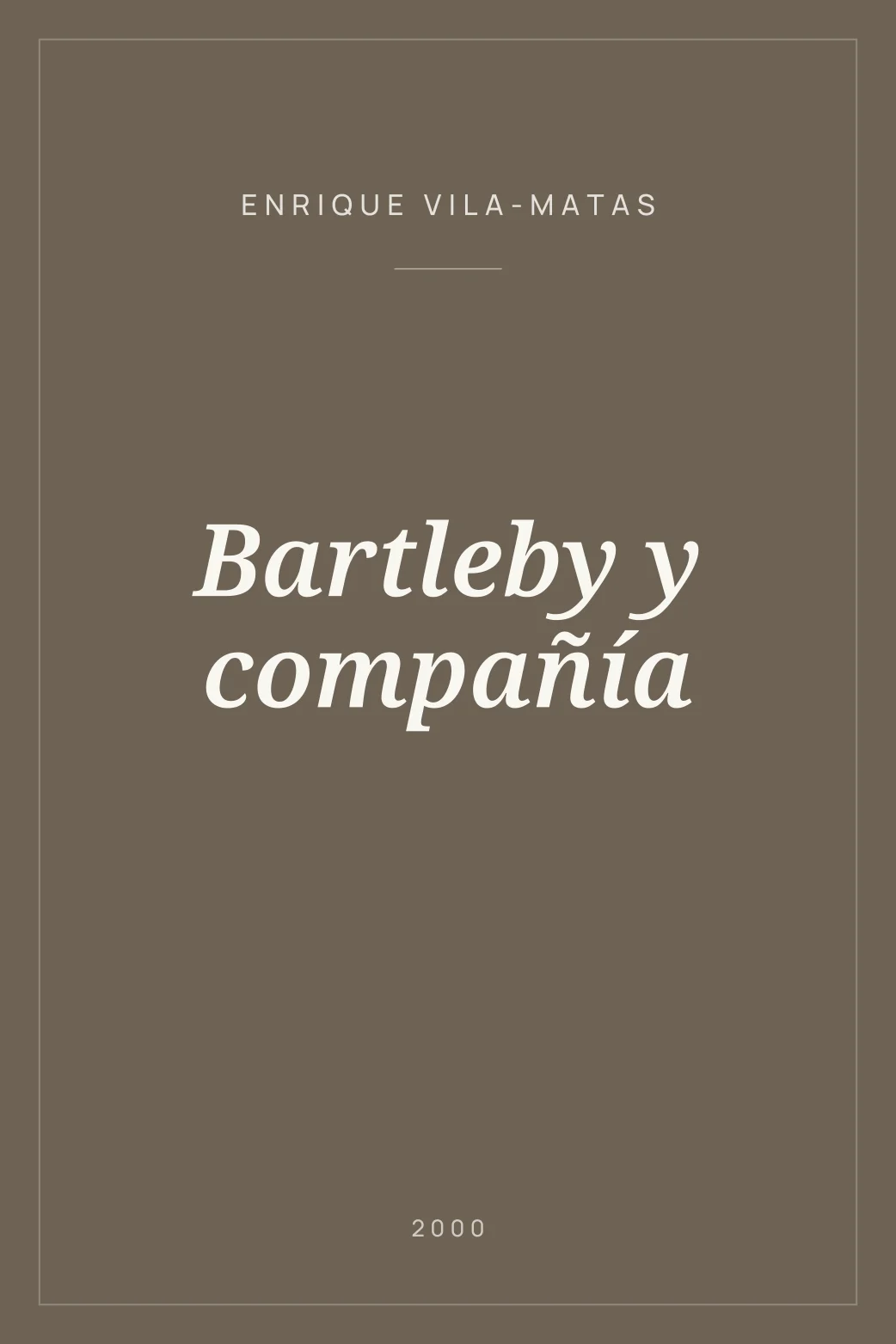 Portada de Bartleby y compañía