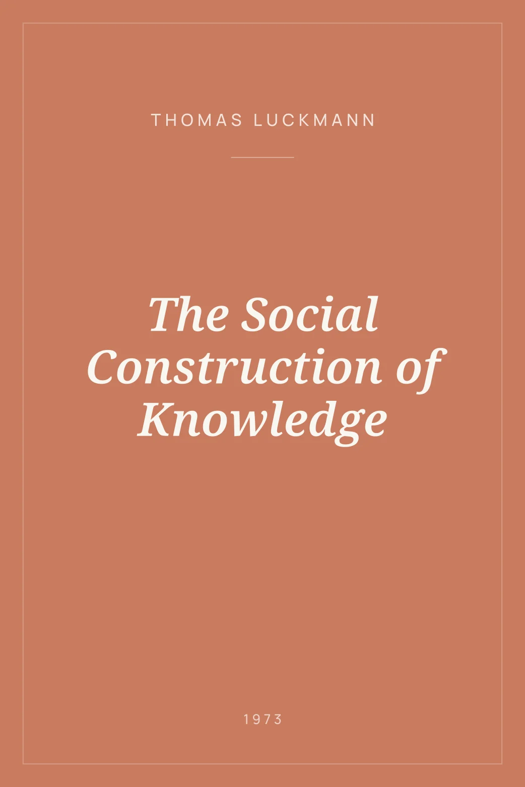 Portada de The Social Construction of Knowledge
