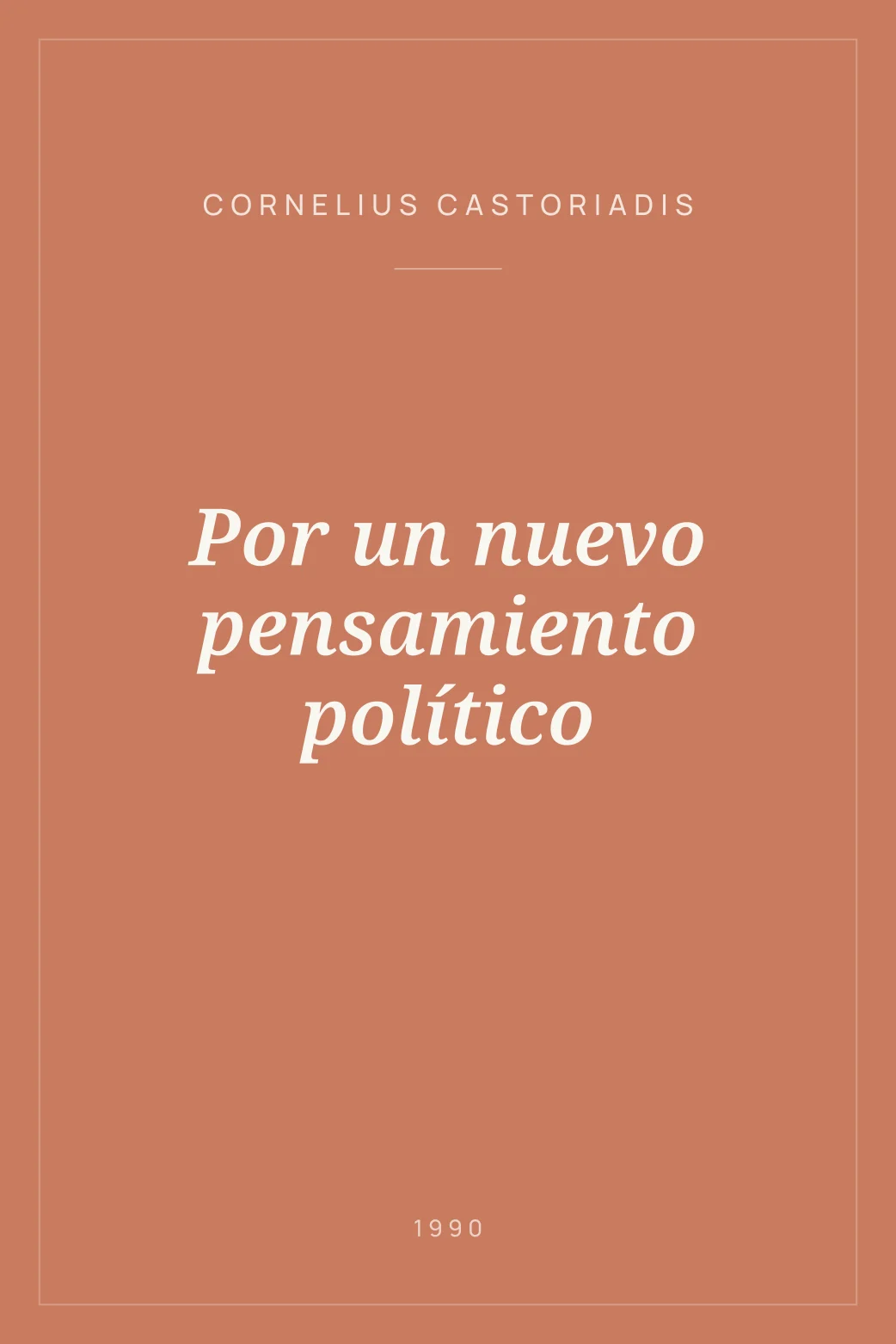 Portada de Por un nuevo pensamiento político
