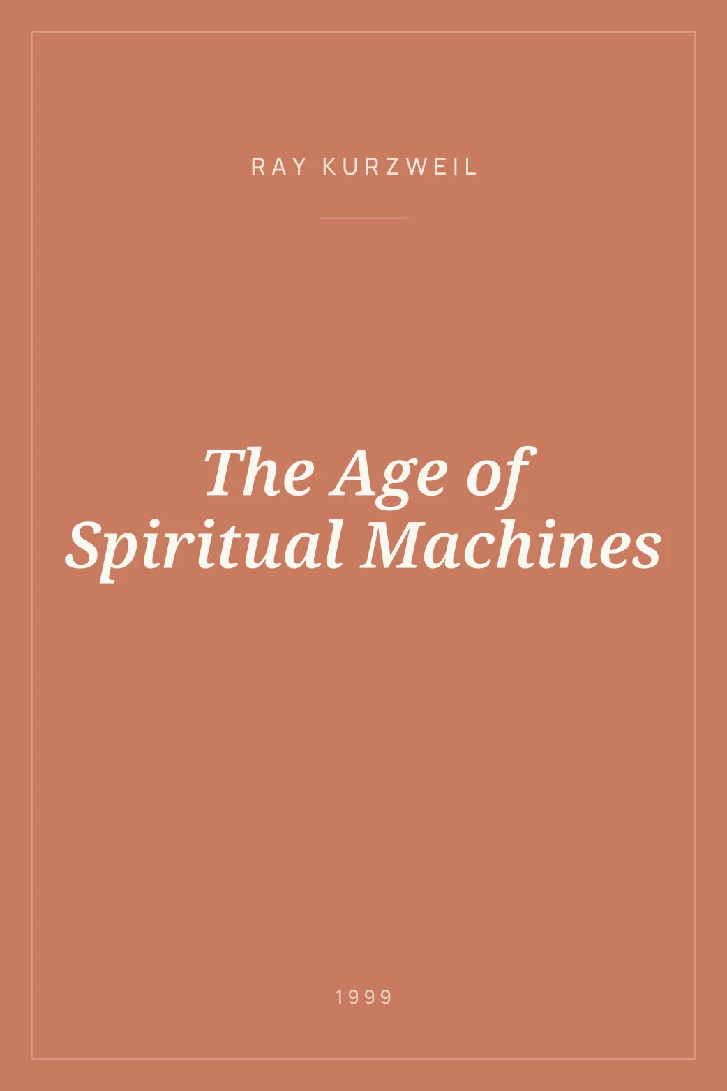 Portada de The Age of Spiritual Machines
