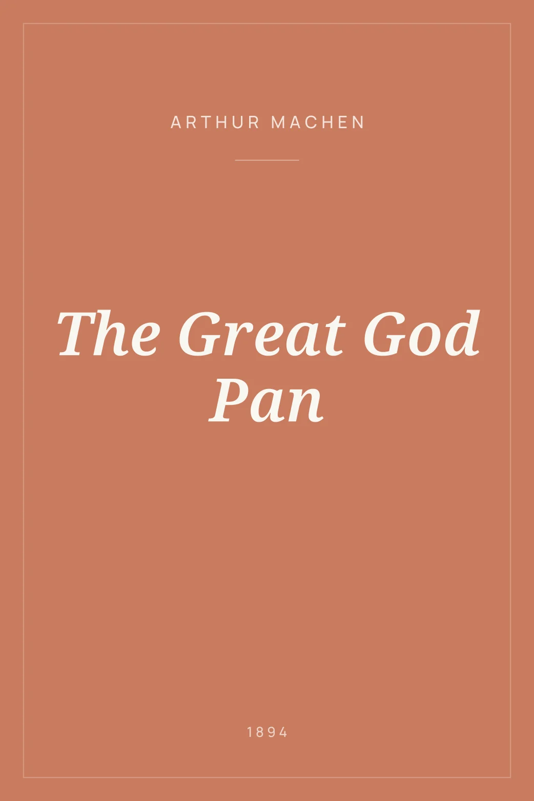 Portada de The Great God Pan