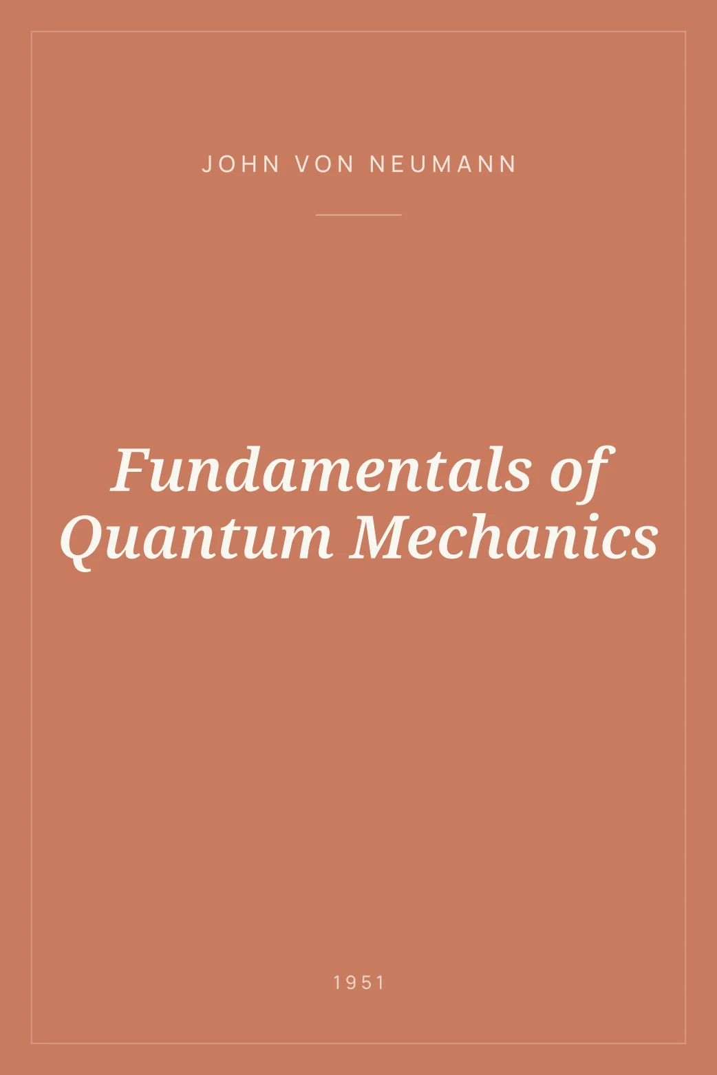 Portada de Fundamentals of Quantum Mechanics