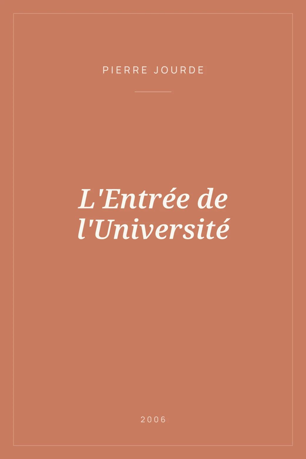 Portada de L'Entrée de l'Université
