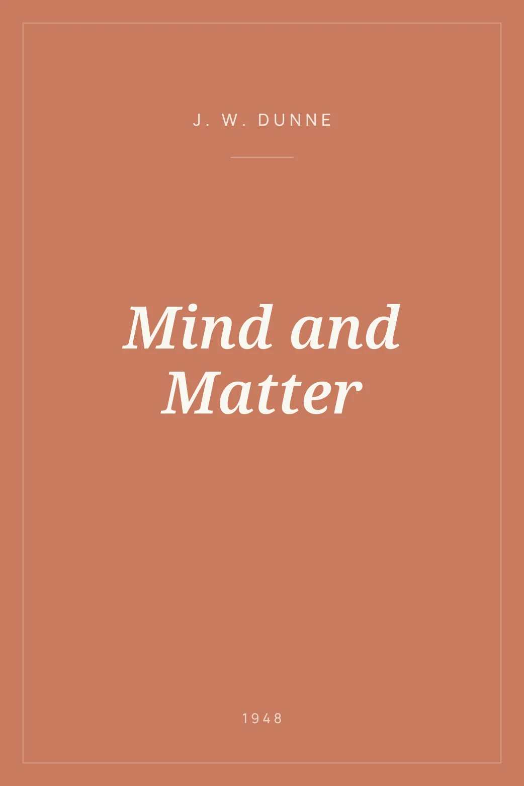 Portada de Mind and Matter