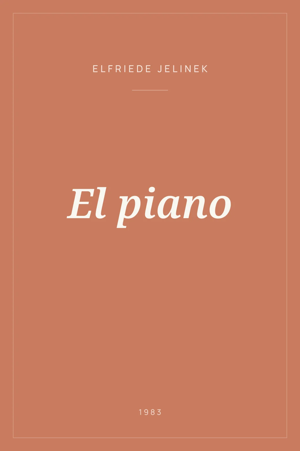 Portada de El piano