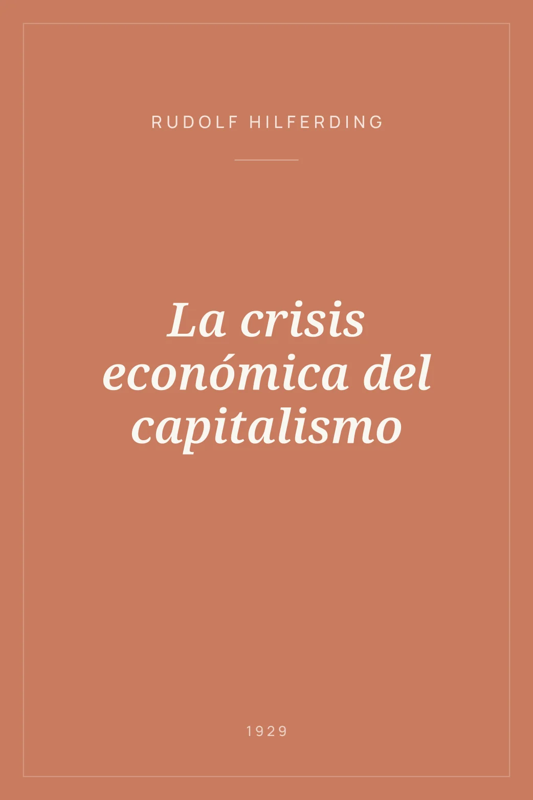 Portada de La crisis económica del capitalismo