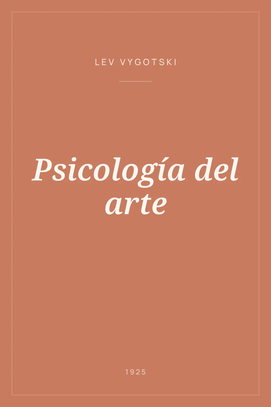 Portada de Psicología del arte