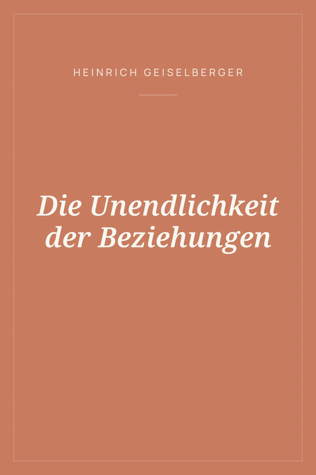 Portada de Die Unendlichkeit der Beziehungen