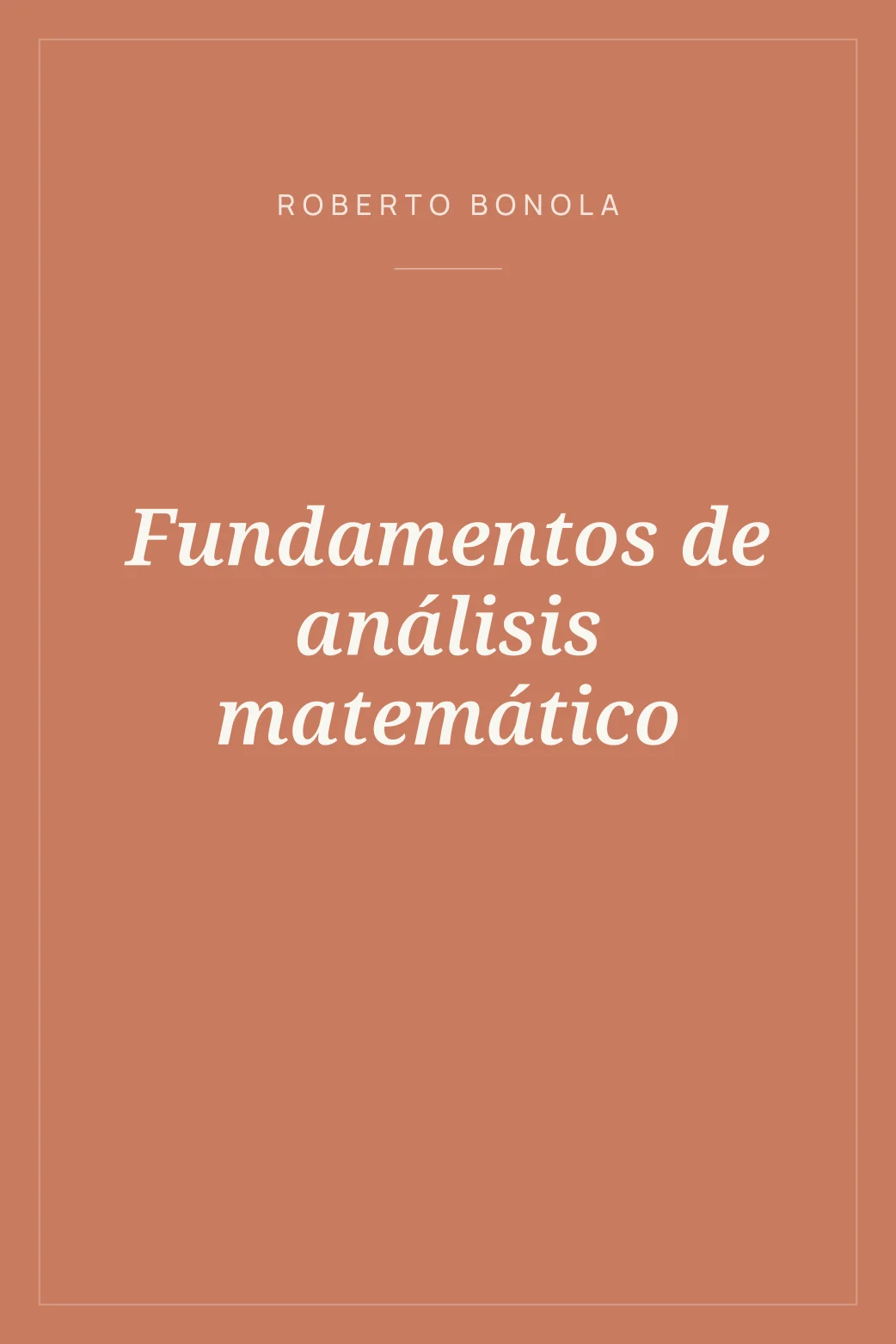 Portada de Fundamentos de análisis matemático