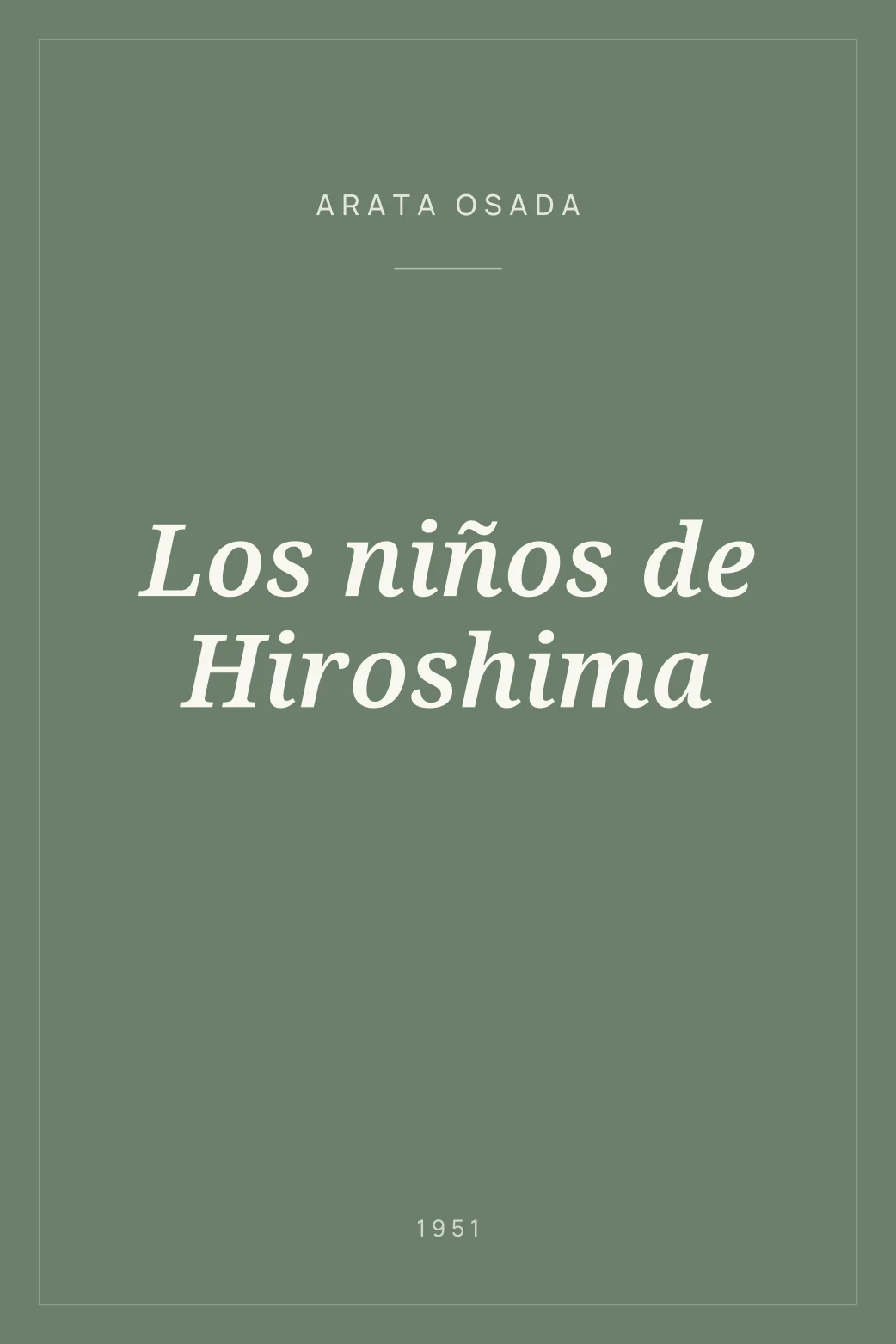 Portada de Los niños de Hiroshima