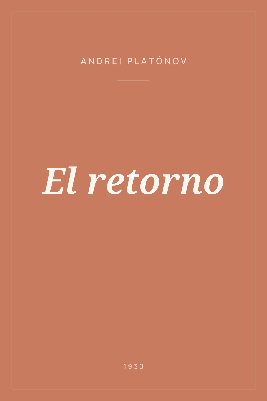 Portada de El retorno