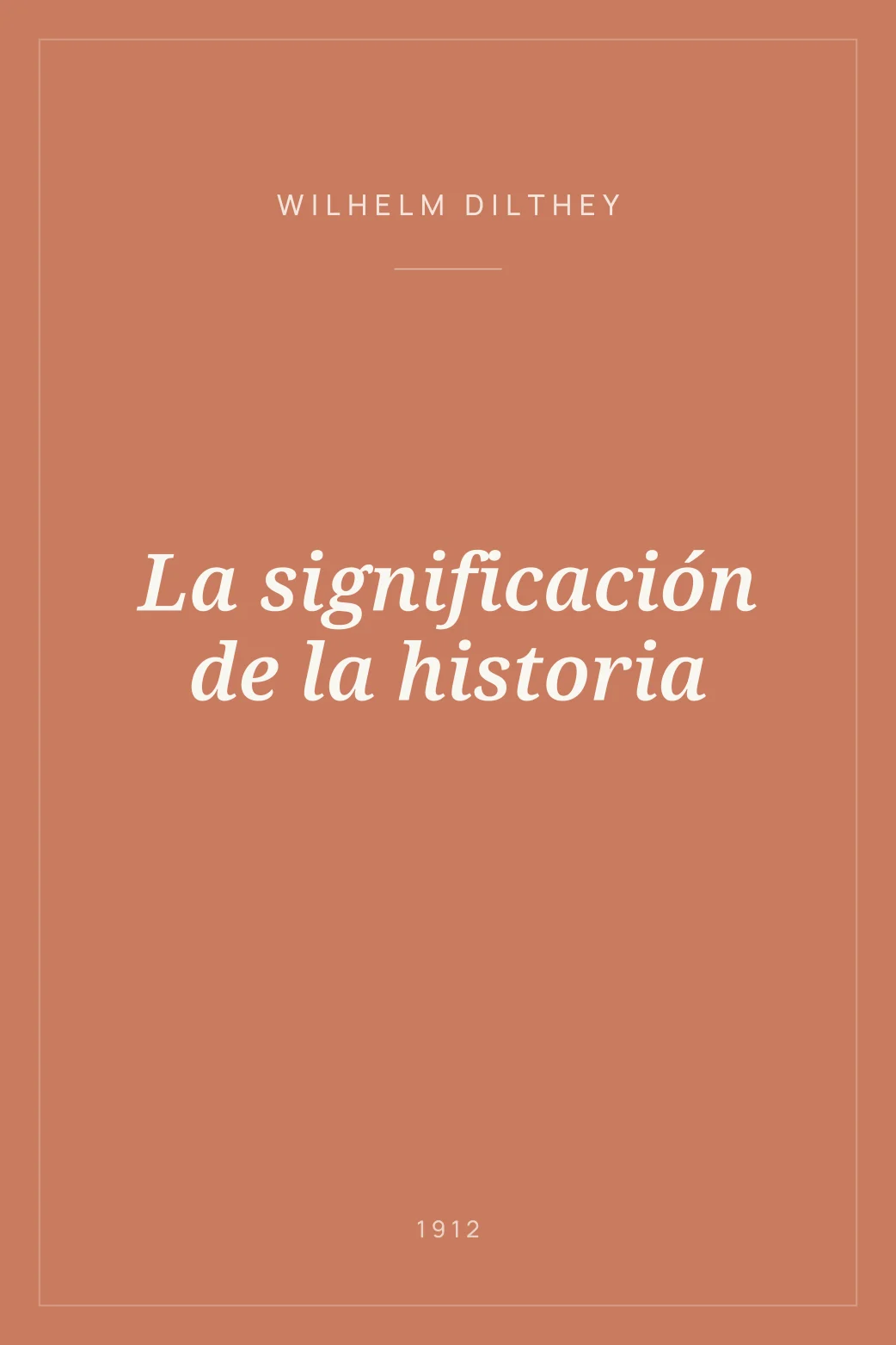 Portada de La significación de la historia