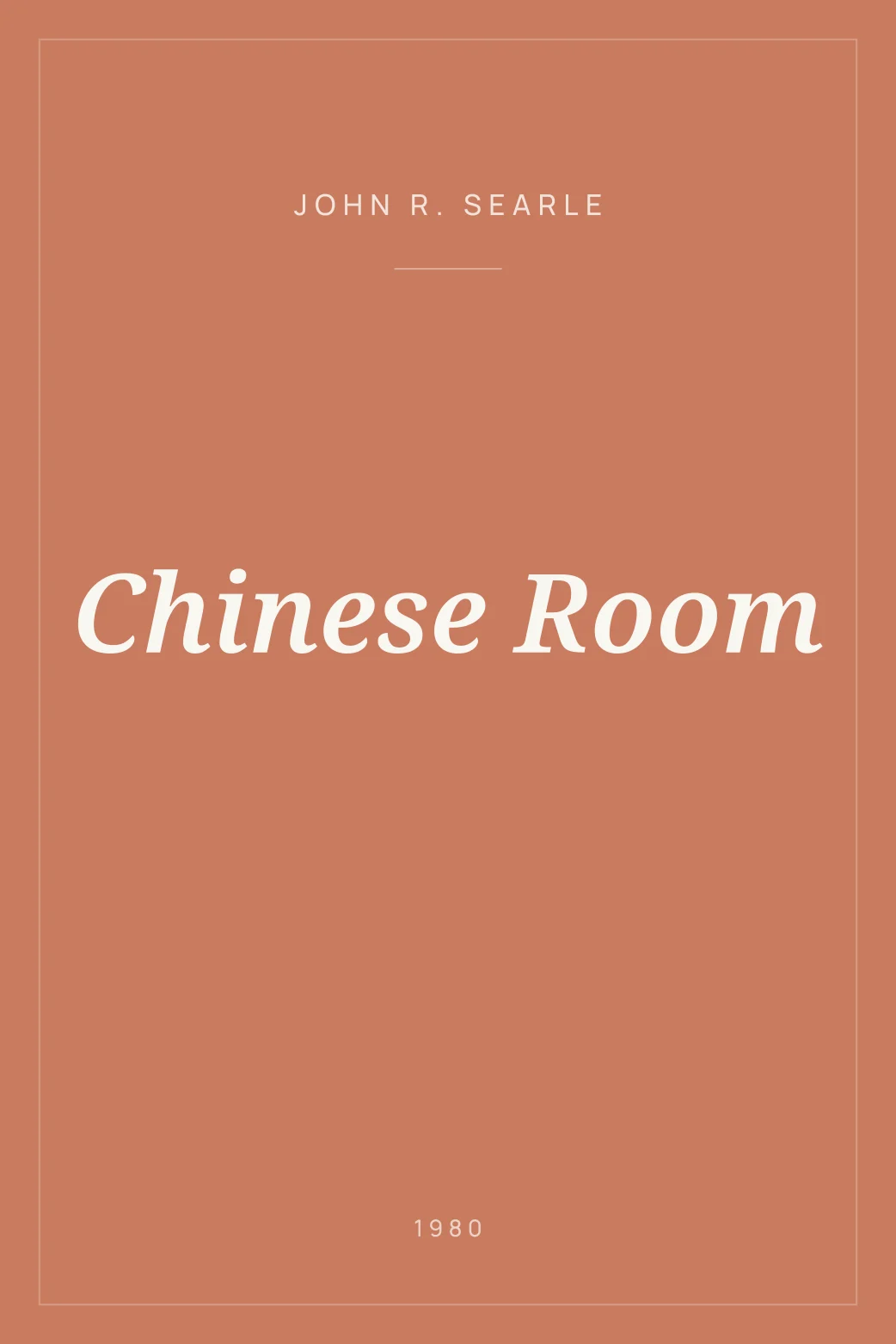 Portada de Chinese Room