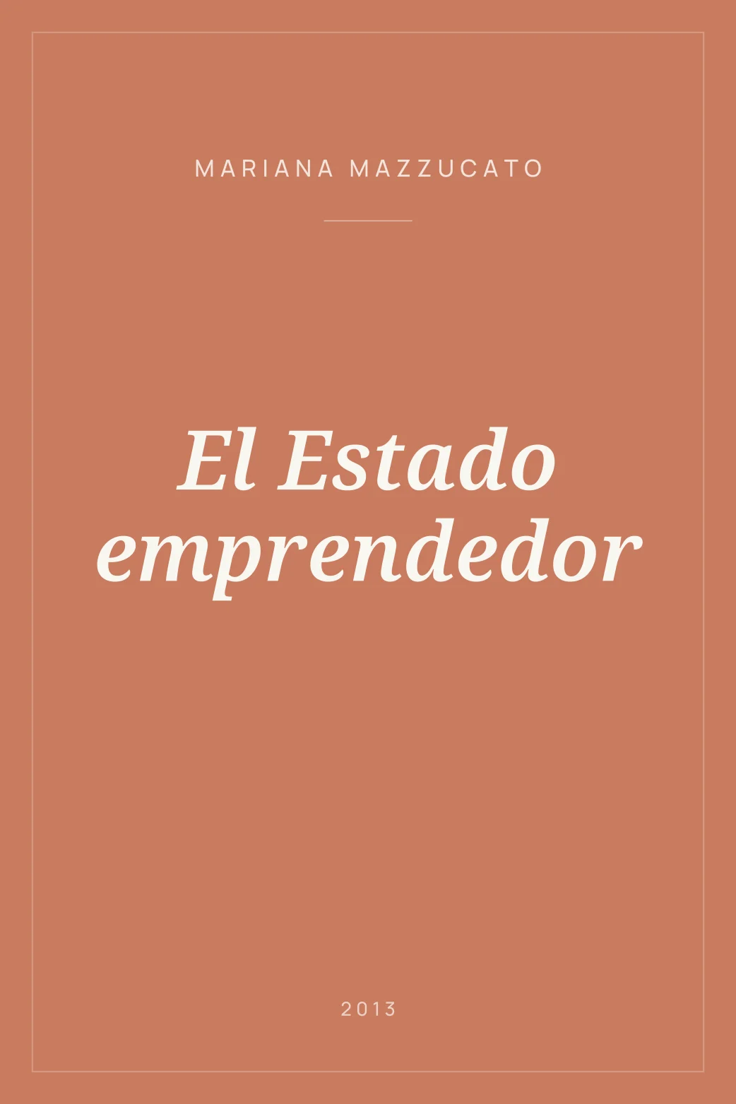 Portada de El Estado emprendedor