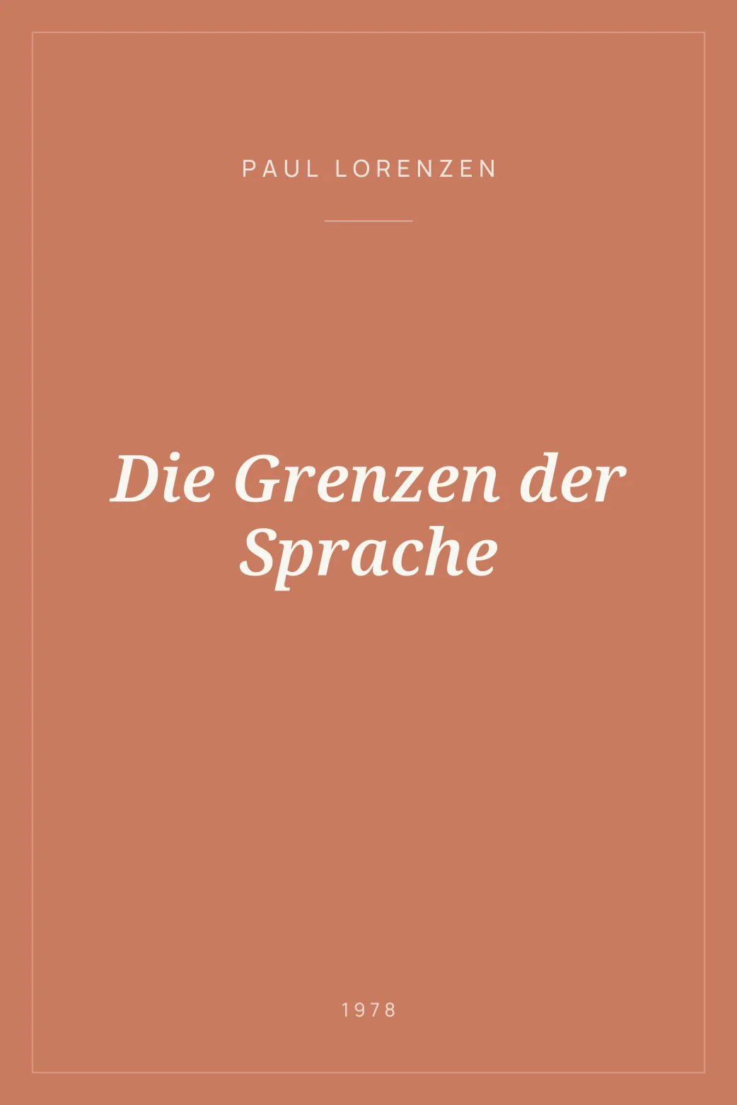 Portada de Die Grenzen der Sprache