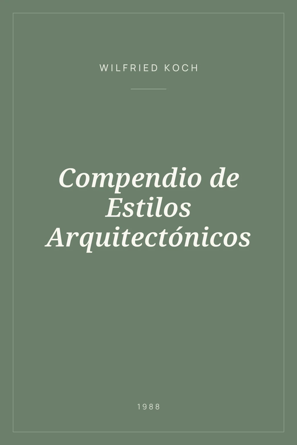Portada de Compendio de Estilos Arquitectónicos