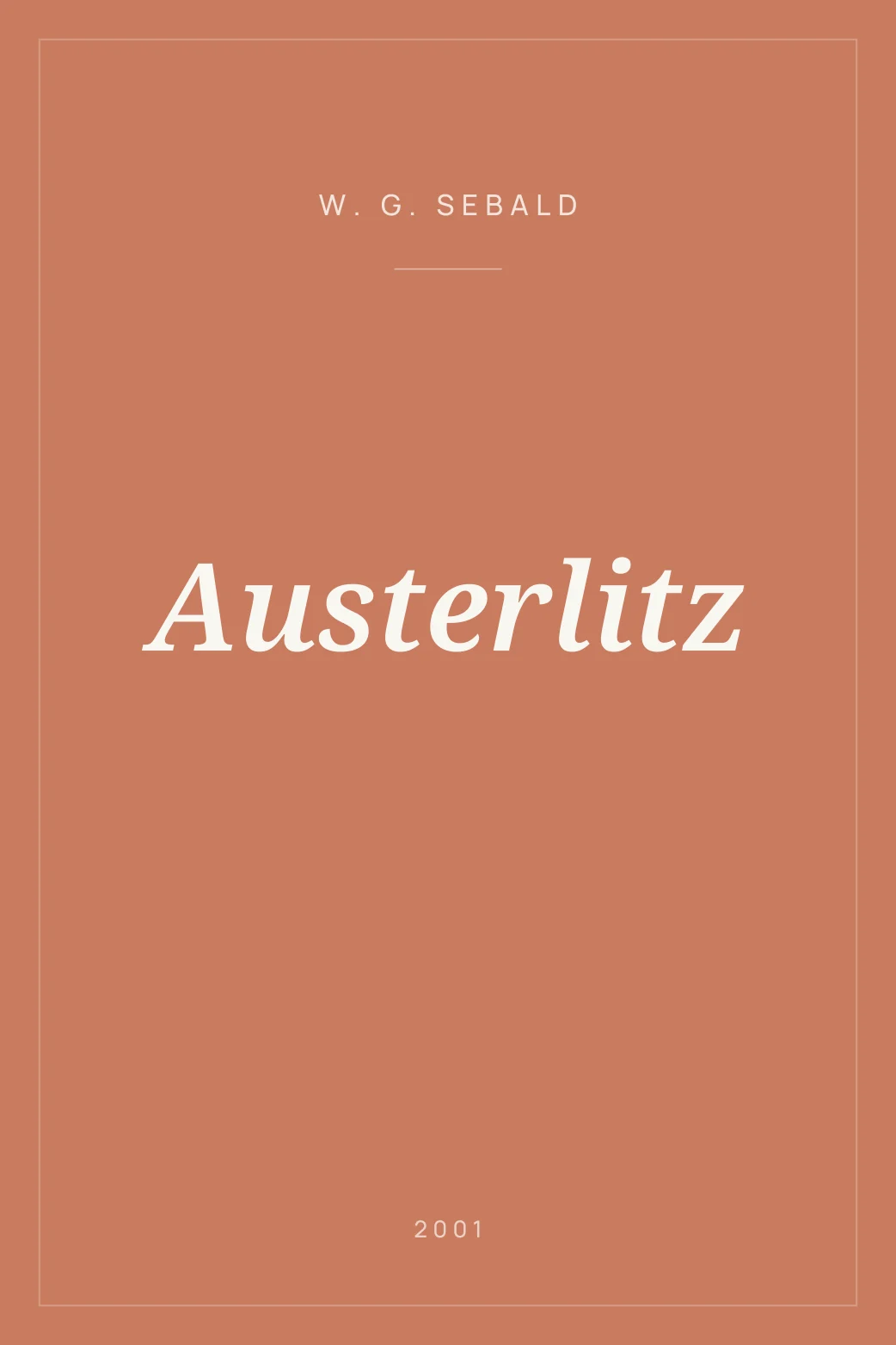 Portada de Austerlitz