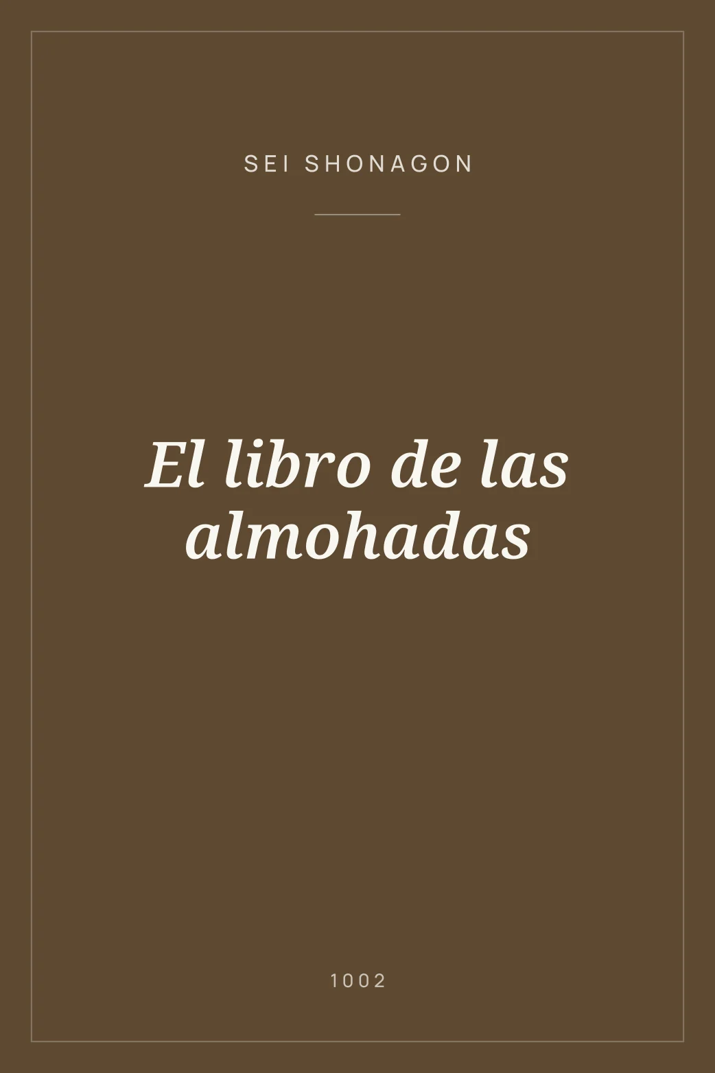 Portada de El libro de las almohadas