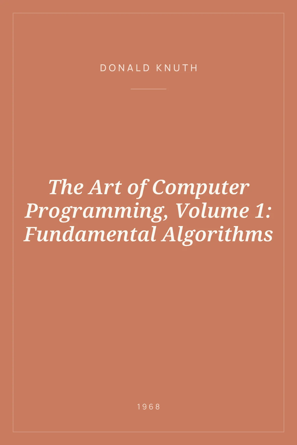Portada de The Art of Computer Programming, Volume 1: Fundamental Algorithms