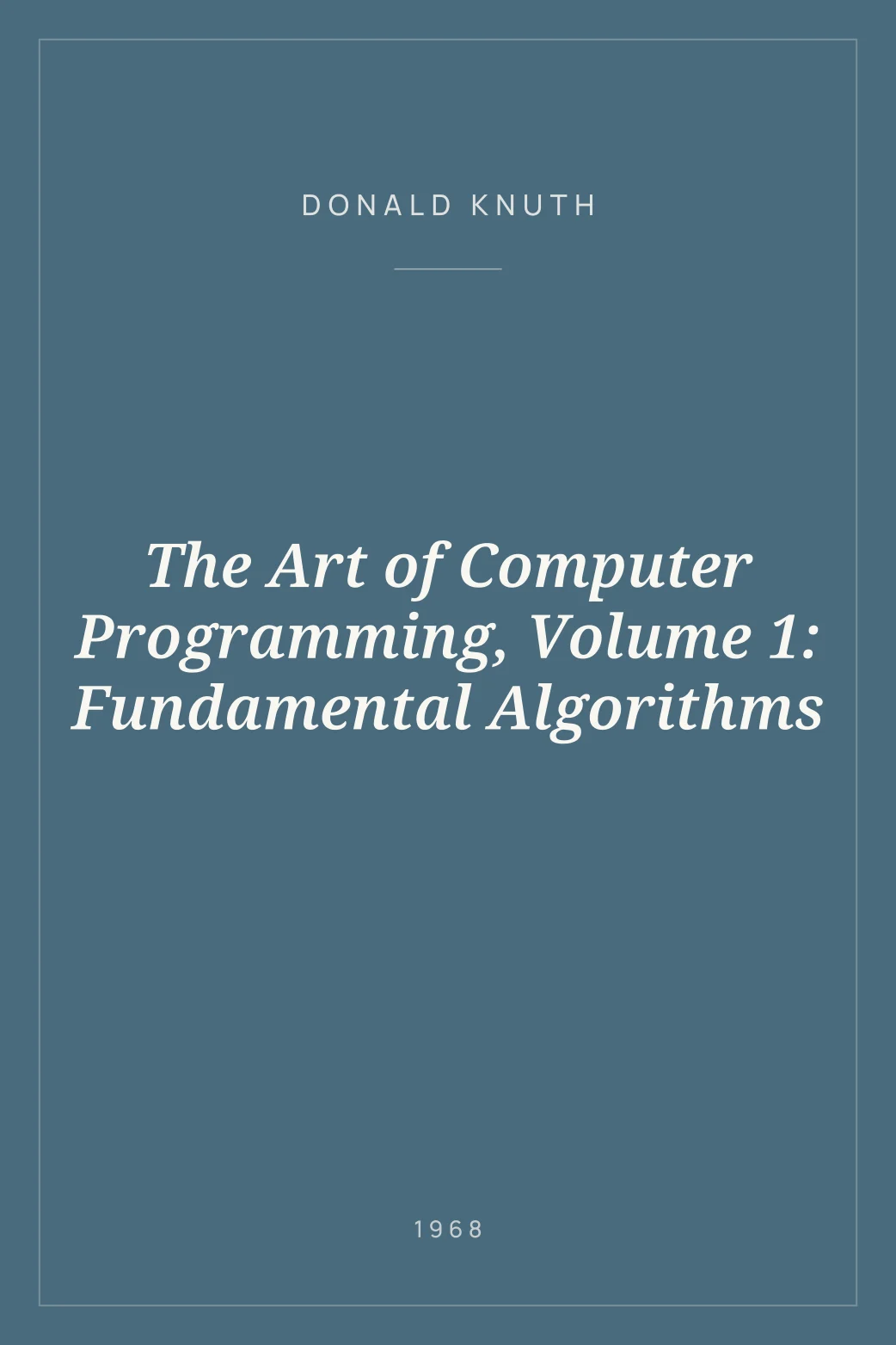 Portada de The Art of Computer Programming, Volume 1: Fundamental Algorithms