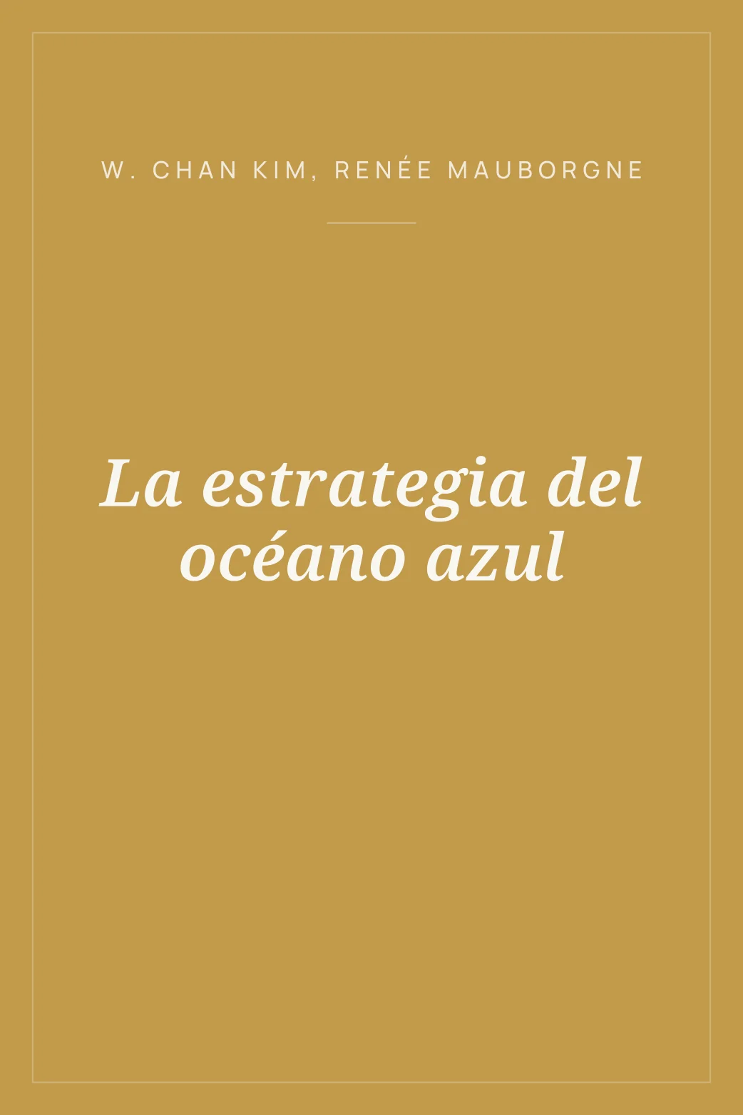Portada de La estrategia del océano azul
